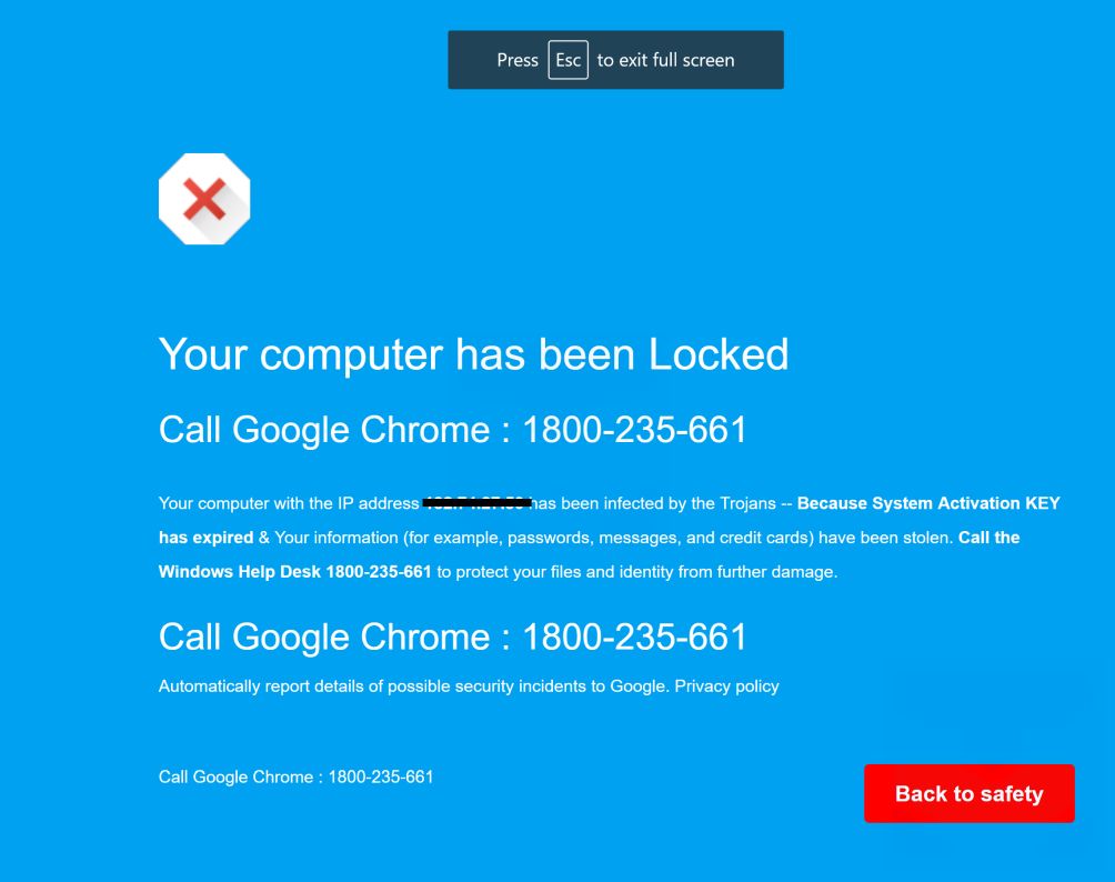 Remove Google Chrome Warning Alert Fake Alerts Support Scam