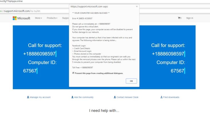 how to get virus off computer microsoft scam