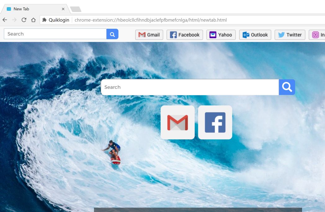 Quiklogin New Tab Virus
