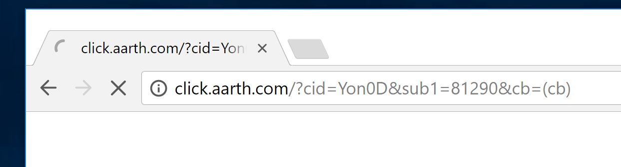 click.aarth.com redirect virus