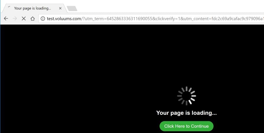 Test.voluums.com redirect virus