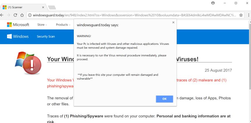 windowsguard.today redirect virus