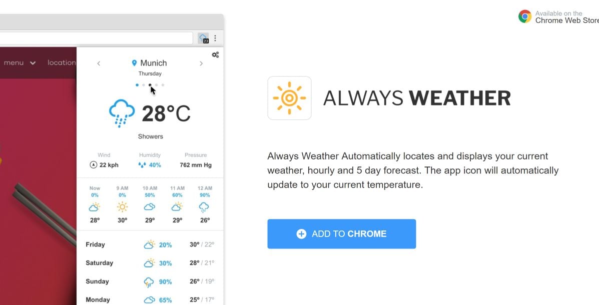 Always Weather Chrome Extension Scam Virus