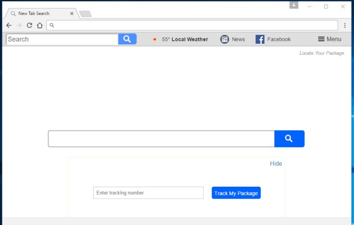 Locate Your Package New Tab Virus