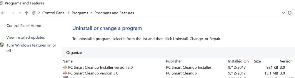 Uninstall PC Smart Cleanup