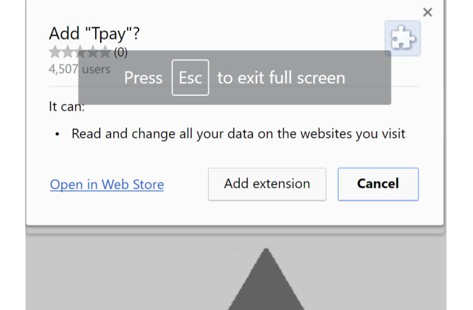 TPay Chrome Extension Scam Virus