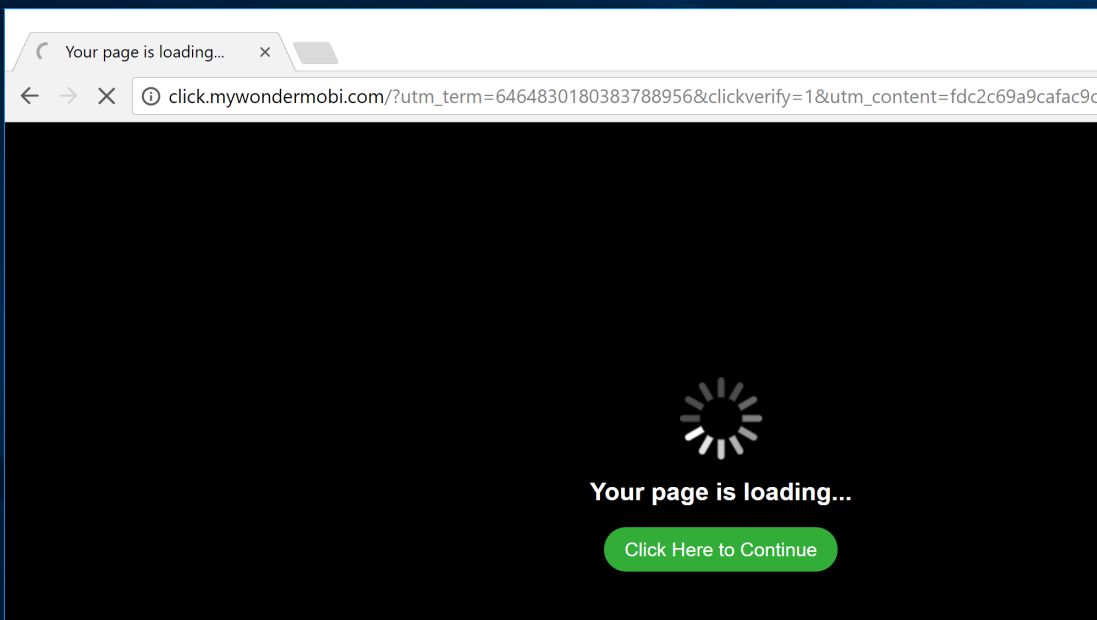 Click.mywondermobi.com redirect virus