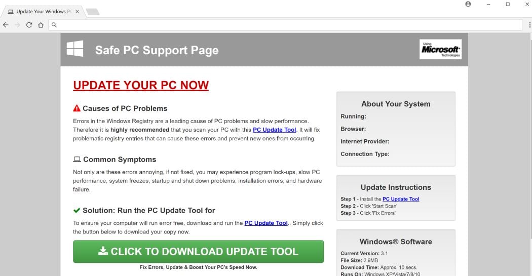 dl.fastpcfixes.com redirect virus