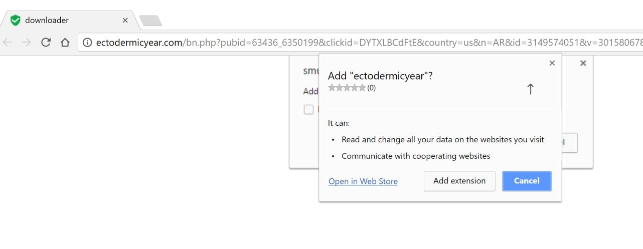 ectodermicyear by ectodermicyear.com Chrome Scam virus