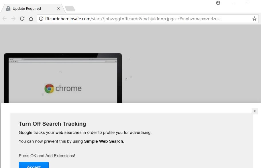 fftcurdr.herolpsafe.com Chrome Scam Virus