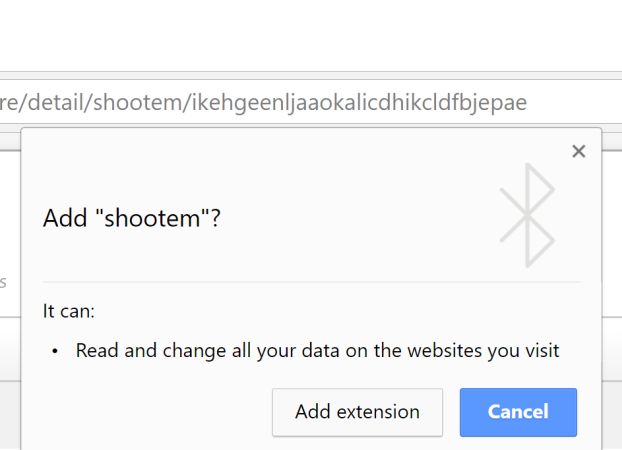 shootem Chrome Extension Scam
