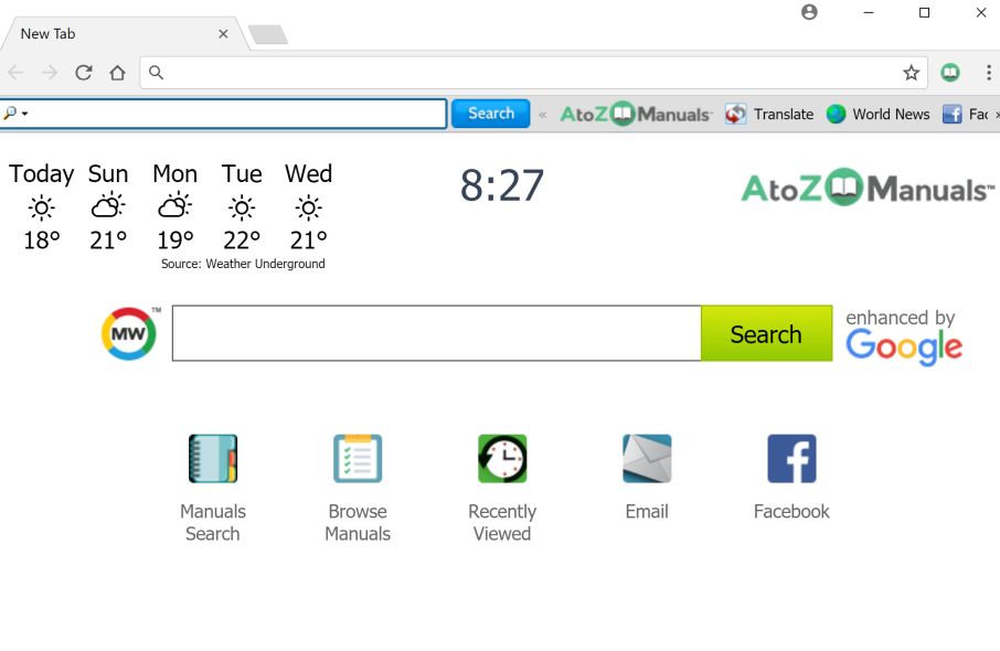 AtoZManuals Toolbar By MyWay
