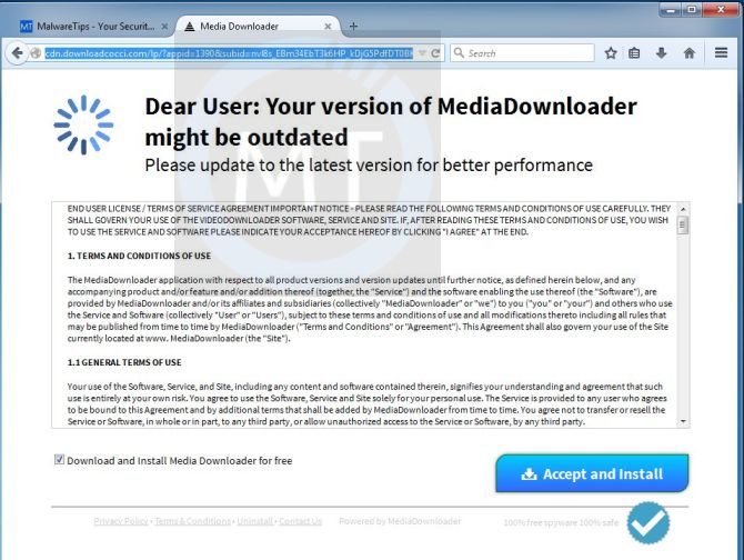 MediaDownloader Adware Virus