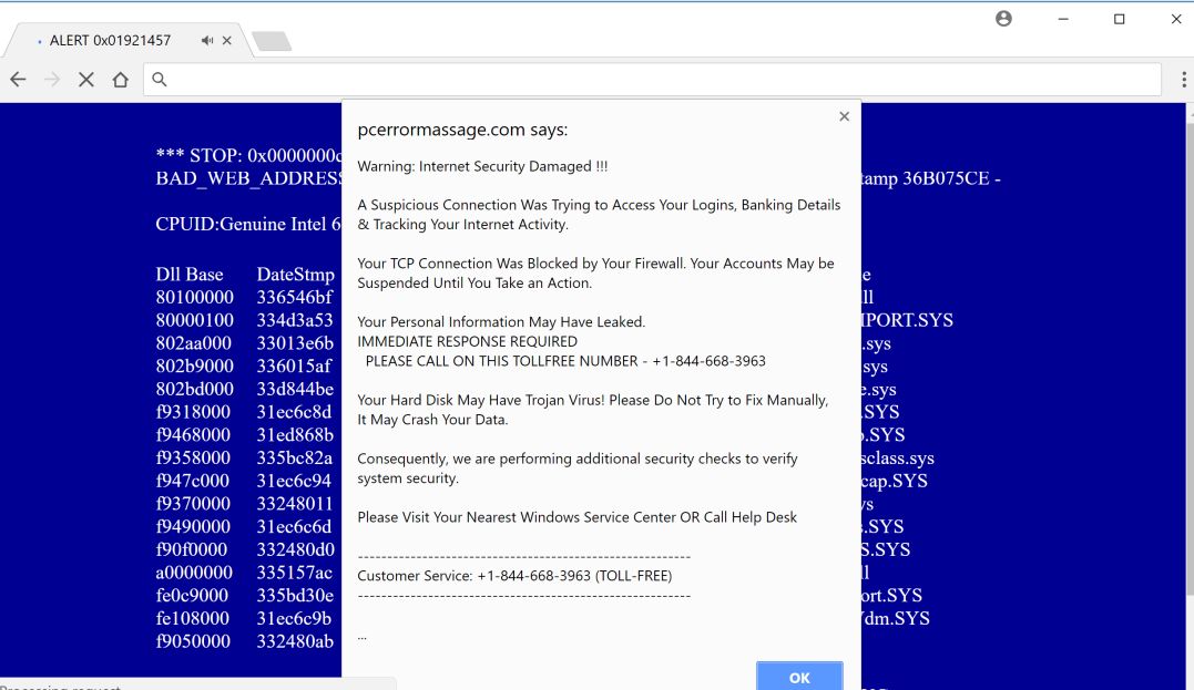 Pcerrormassage.com Virus