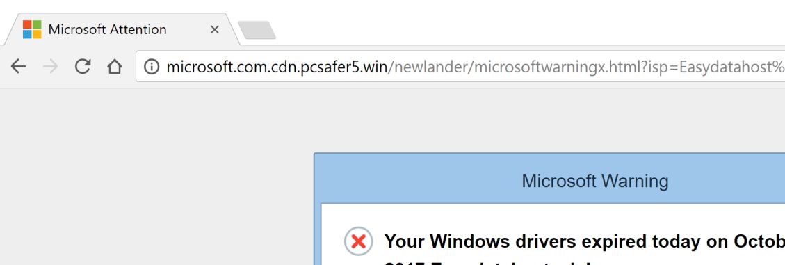 Microsoft.com.cdn.pcsafer5.win scam virus