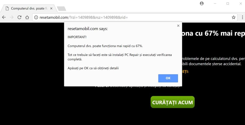 resetamobil.com redirect virus