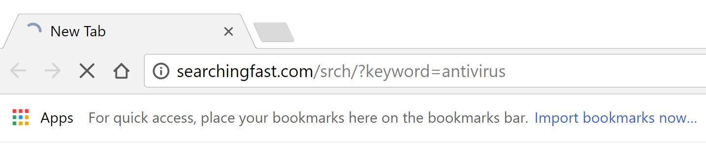 searchingfast.com redirect virus