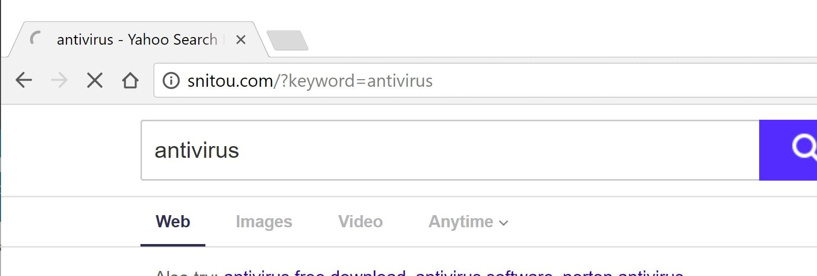 snitou.com search redirect virus