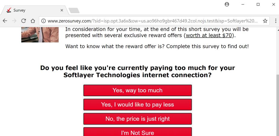 Zerosurvey.com pop-up ads virus
