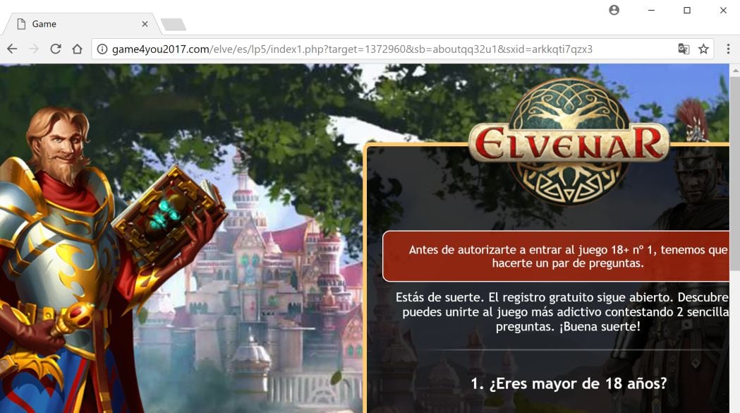 Game4you2017.com pop-up ads adware