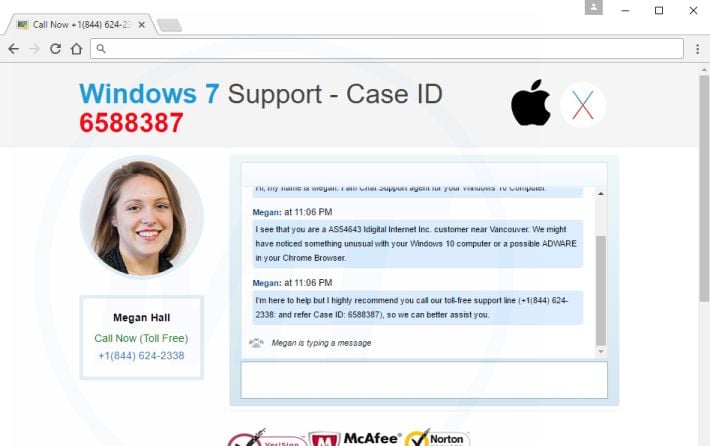 Please Call Support For Windows Scam