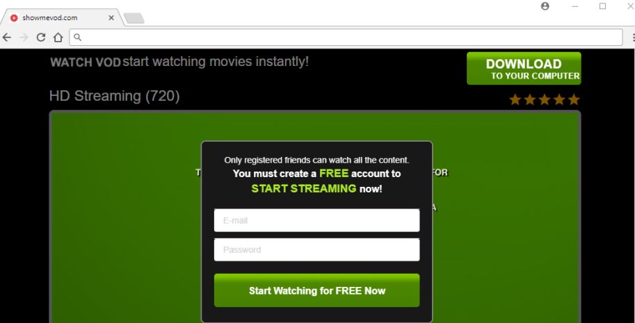Showmevod.com redirect virus