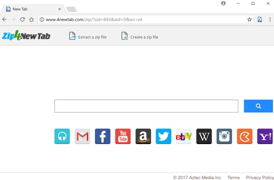 Zip4NewTab search redirect virus