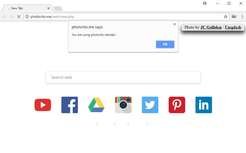 Photorito.me search redirect virus