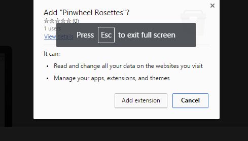 Pinwheel Rosettes Chrome Extension Virus