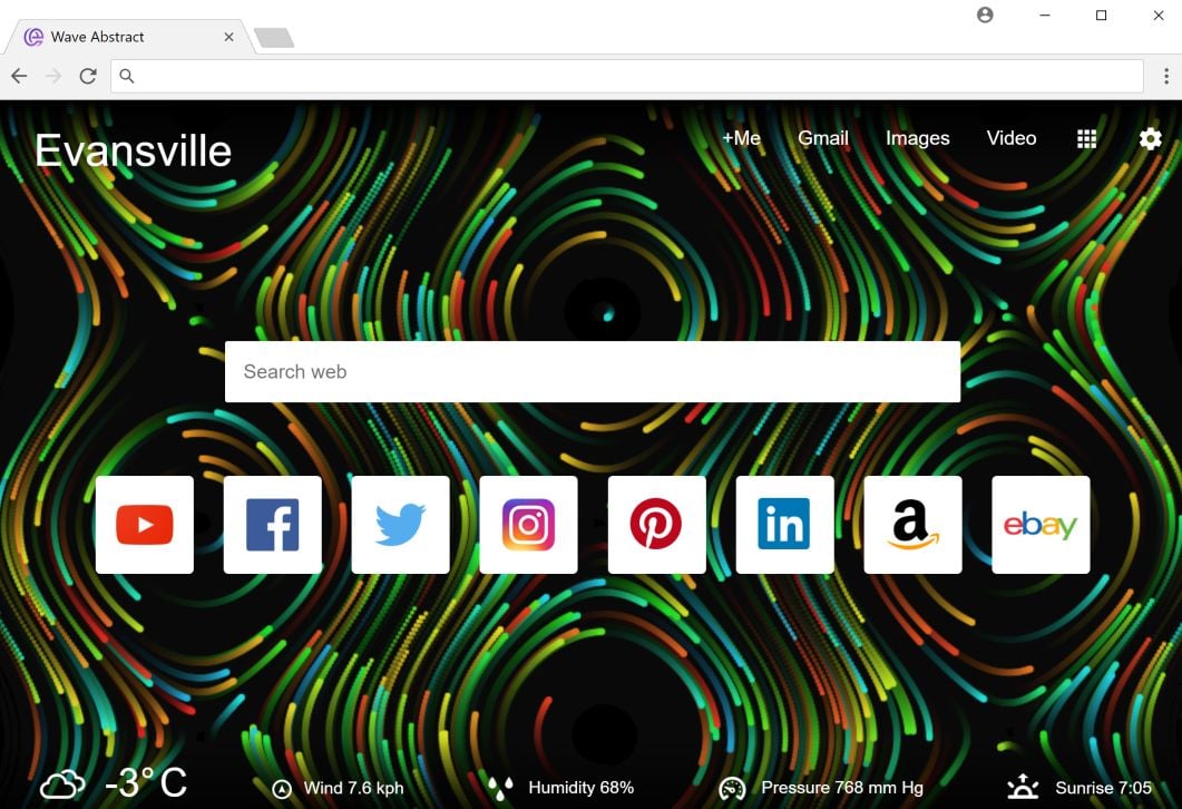 Wave Abstract New Tab redirect
