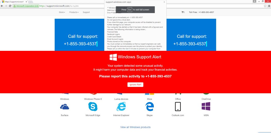 Remove "Windows Support Alert" Pop-up Scam (Virus Removal Guide)