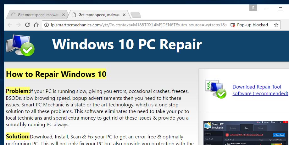lp.smartpcmechanics.com redirect virus