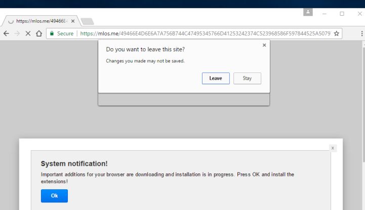 mlos.me Chrome Scam Virus