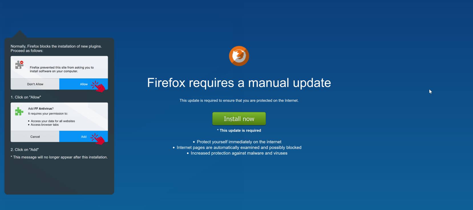 FF AntiVir Monitoring Firefox Addon scam