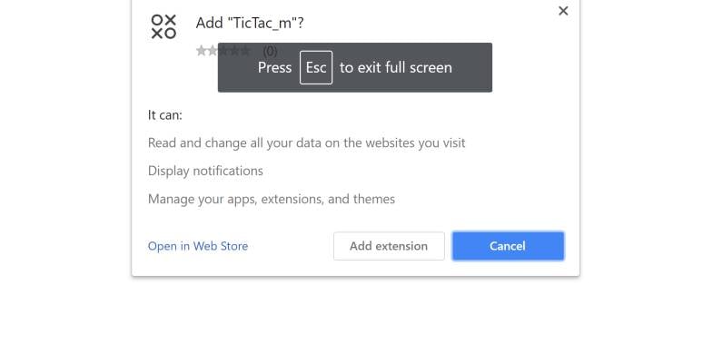 TicTac_m Chrome Extension Scam