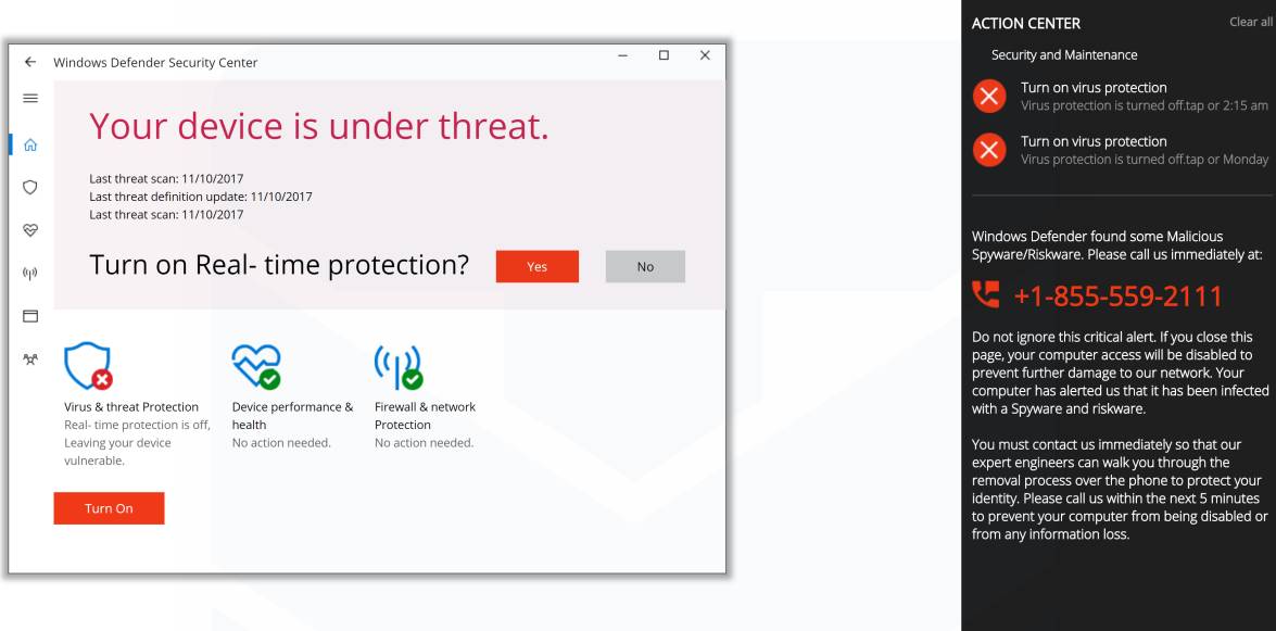 windows defender has been turned off windows 10