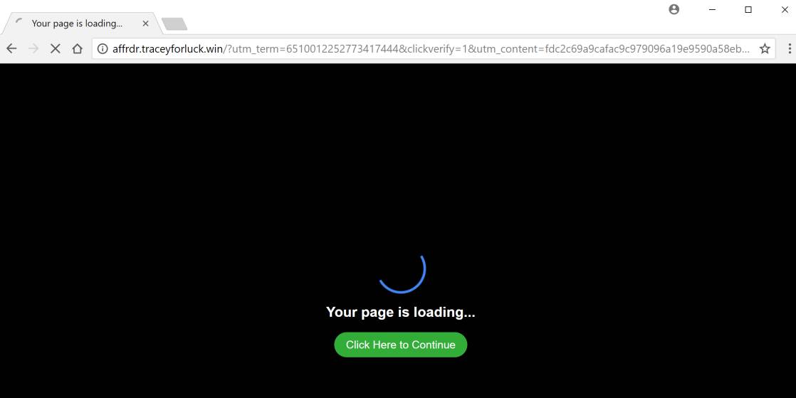 affrdr.traceyforluck.win redirect virus