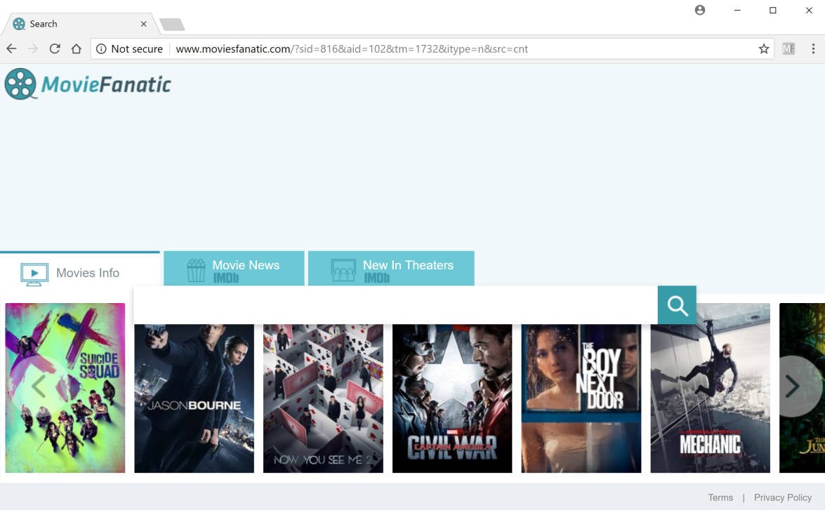 MovieFanatic Search redirect