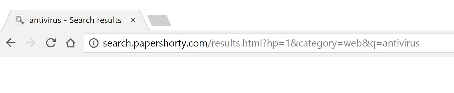 Search.papershorty.com redirect virus