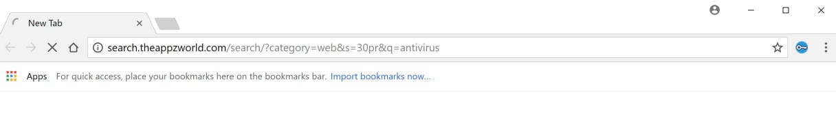 Search.theappzworld.com redirect virus