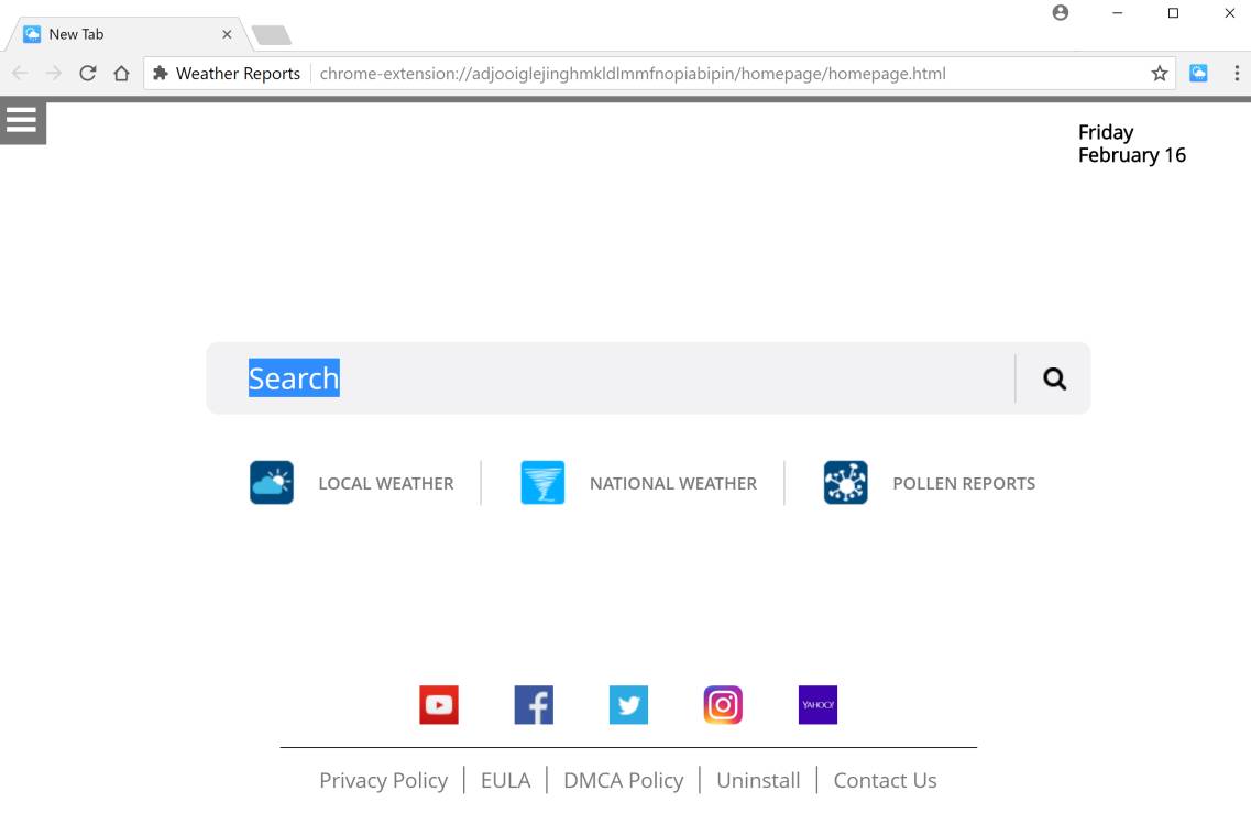Weather Reports New Tab
