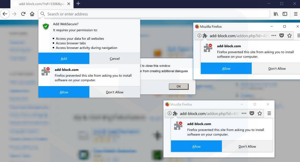 WebSecure by Add-block.com Scam Virus