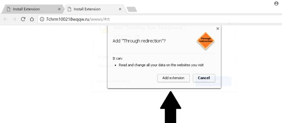 Through Redirection Chrome Extension Virus