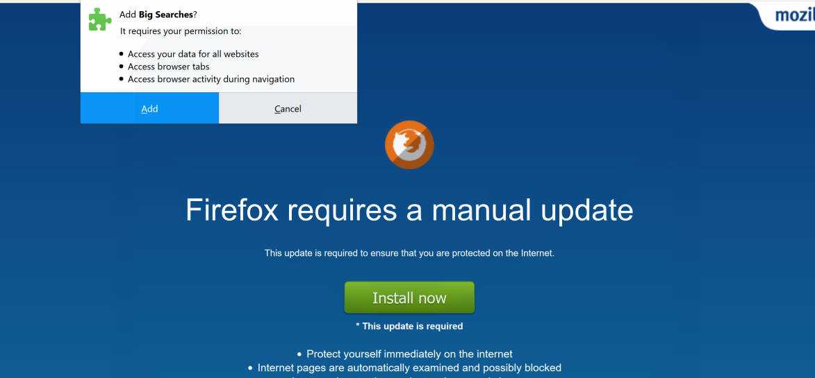 firefox update download scam