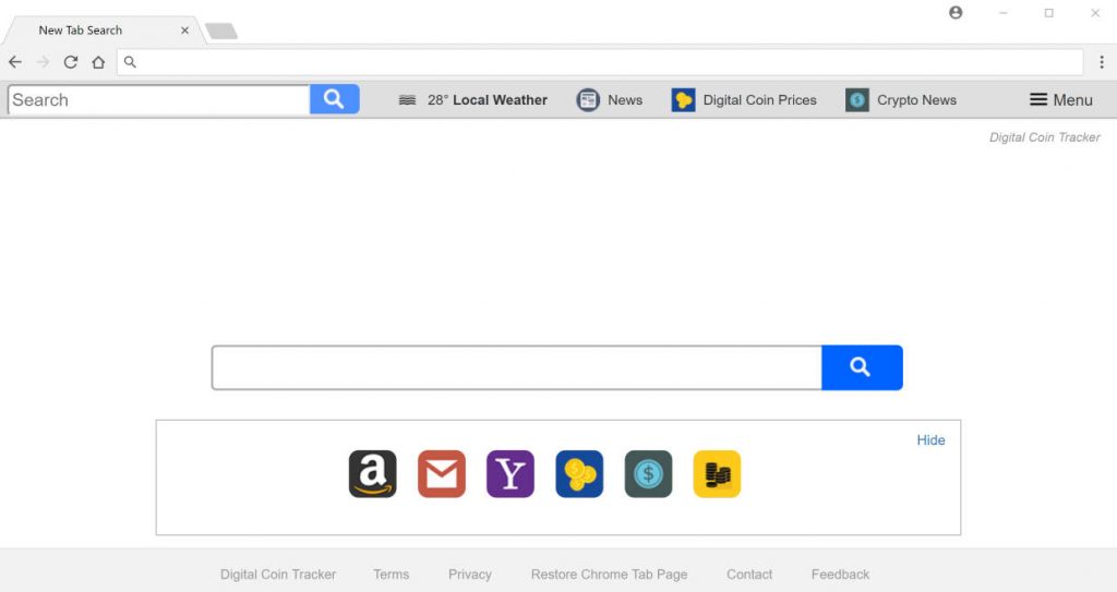 Digital Coin Tracker New Tab redirect