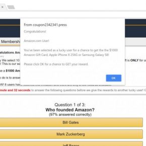 Win a $1000 amazon gift card Scam Virus