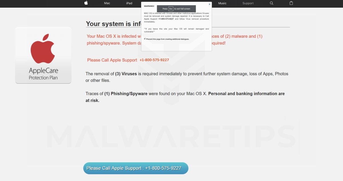 apple safari scams