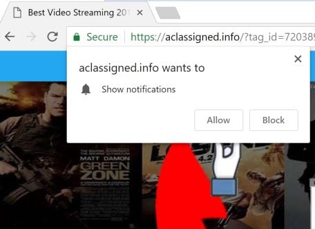 Aclassigned.info redirect virus