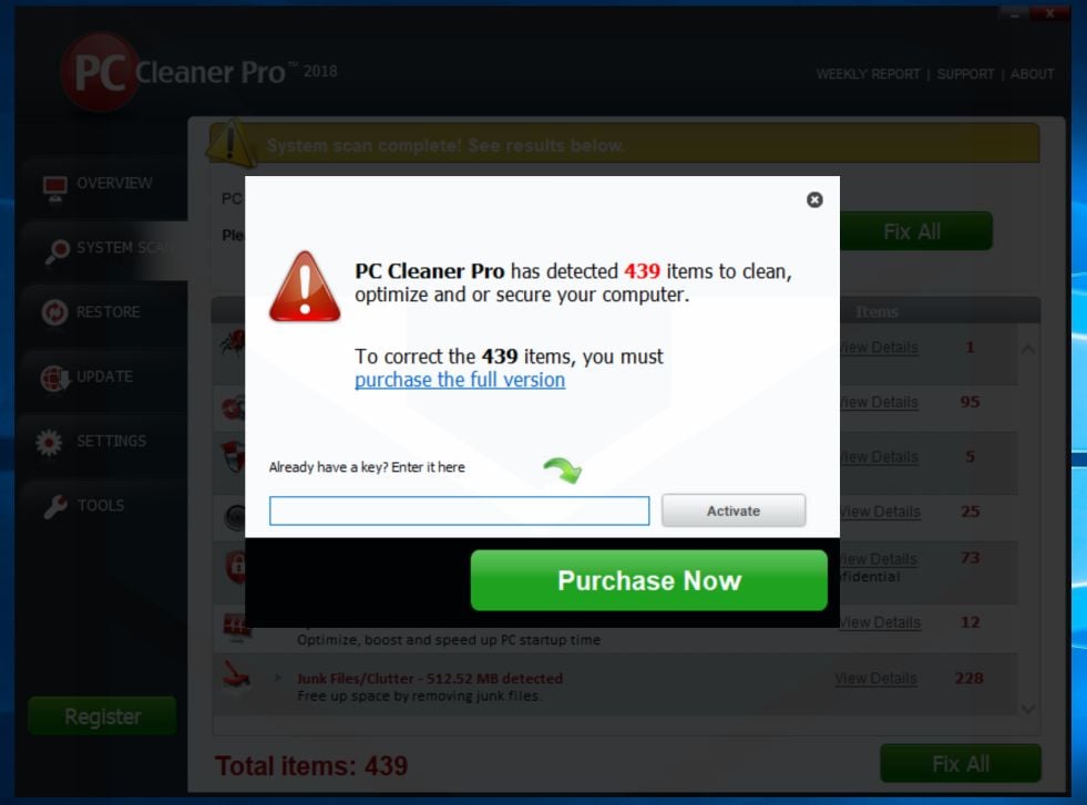 pc cleaner pro 2018