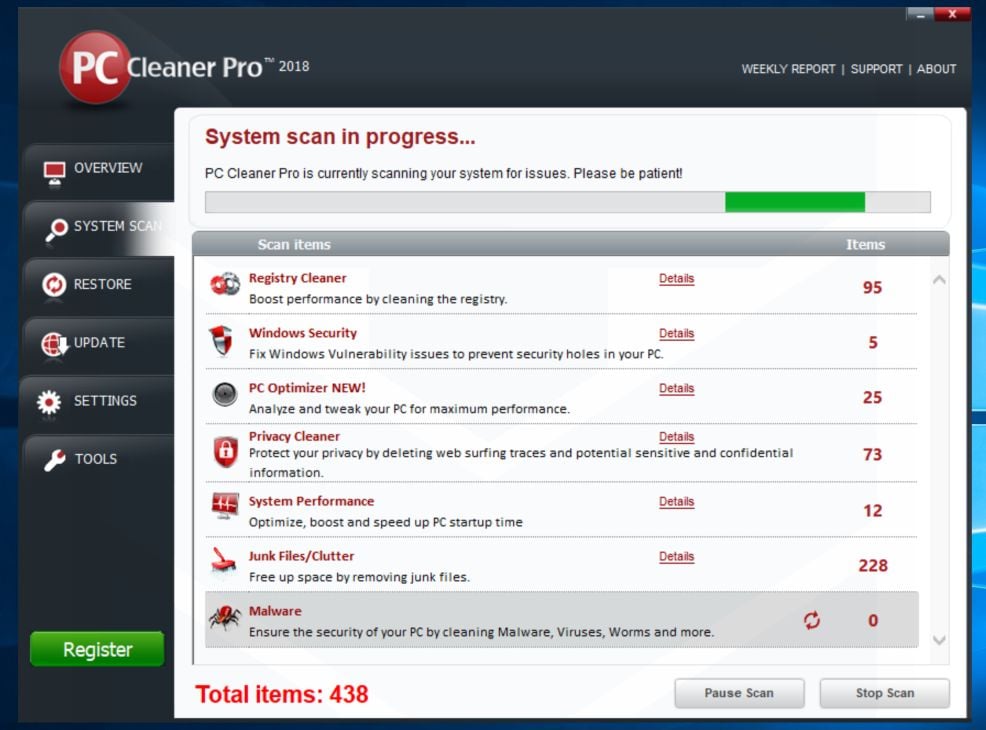 how to delete pc cleaner pro